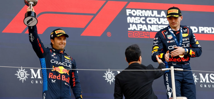 Checo es segundo; Red Bull hace el 1-2 en Japón