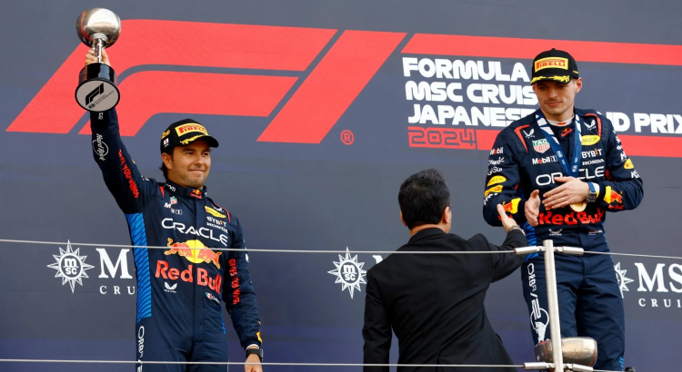 Checo es segundo; Red Bull hace el 1-2 en Japón