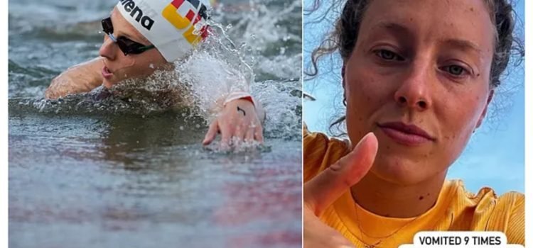 Tras competir en Río Sena, nadadora alemana ha enfermado con vomito y diarrea