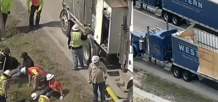 Volcó camión cargado con 800 mil dólares en monedas de diez centavos