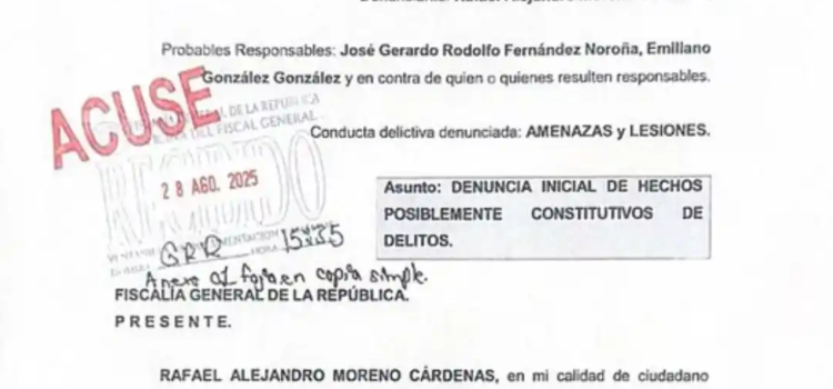 Denunció Alejandro Moreno a Gerardo Fernández Noroña