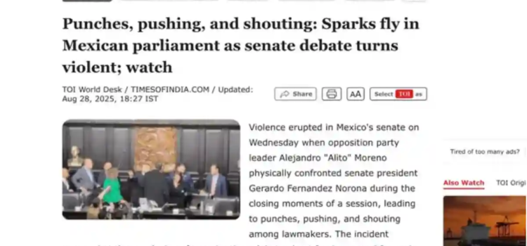 Trasciende fronteras la pelea entre Alito Moreno y Fernández Noroña