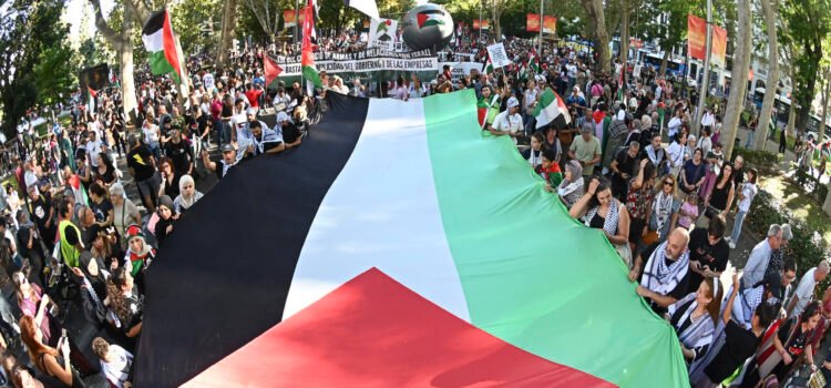 Miles marcharon en Europa a favor de Palestina