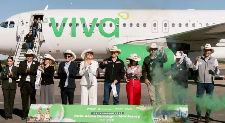 Arriba el primer vuelo directo de Monterrey a Durango
