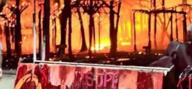 Destruye incendio más de 200 palapas en zona turística de Mahahual Destruye incendio más de 200 palapas en zona turística de Mahahual